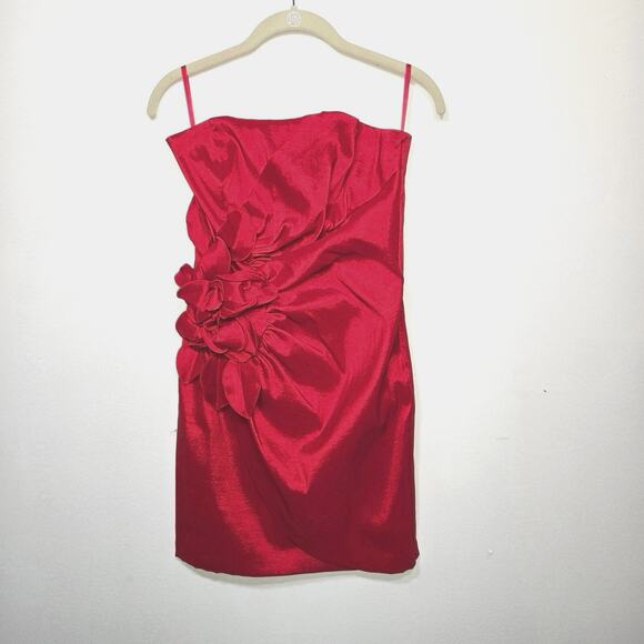 Cache women’s strapless red cocktail mini dress. Size 12. - Picture 1 of 10